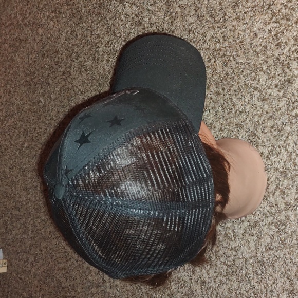 Ducks Unlimited Mesh Trucker Snapback Hat Cap Black Out Stars & Stripes USA - Picture 6 of 8